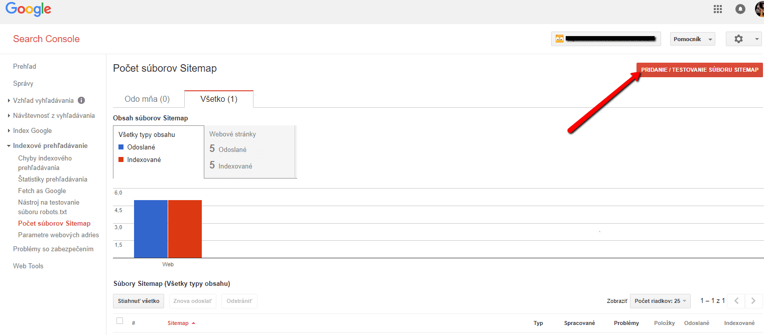 Ako vložiť súbor sitemap