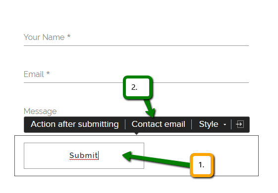 How to change an email in contact form in Webnode