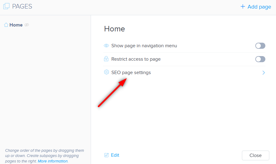 Ako pridať web do Google Button "Page SEO settings"