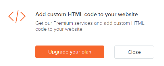 Html codes is premium function