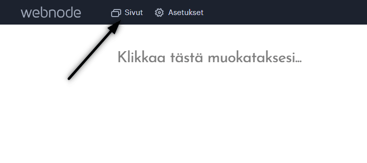 Sivut-osio Webnodessa