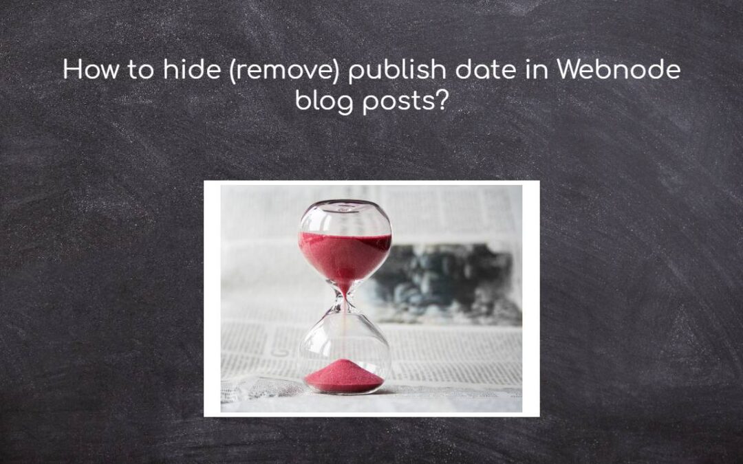 How to hide (remove) publish date in Webnode blog posts?
