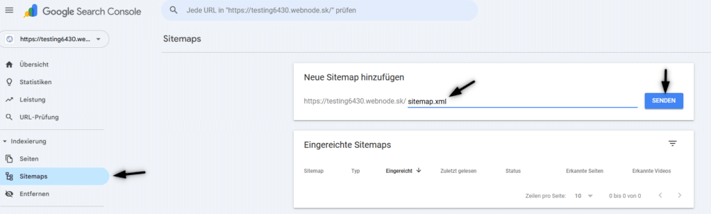 Sitemap – Google Search Console