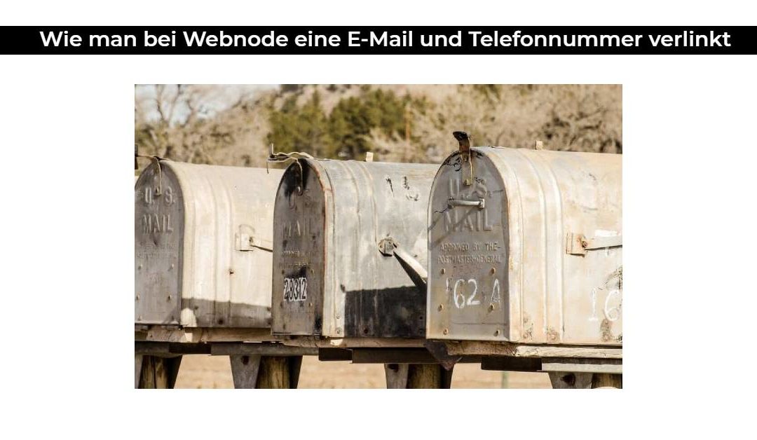 Wie man bei Webnode eine E-Mail und Telefonnummer verlinkt