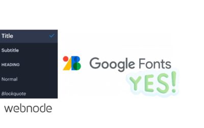 How to set up your own font in Webnode using Google Fonts library?