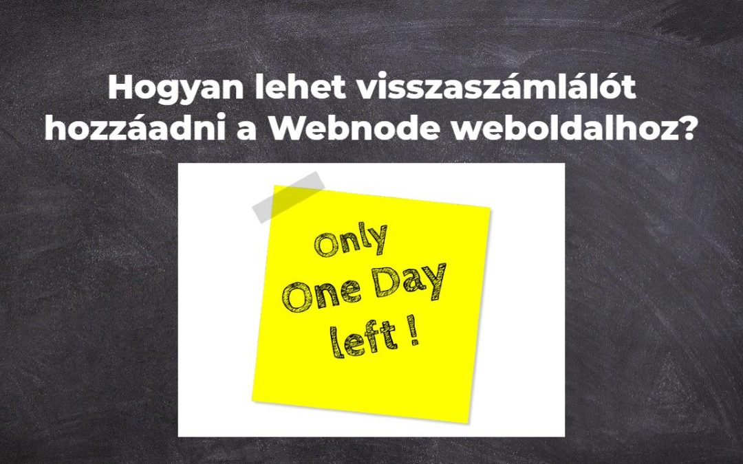 Hogyan lehet visszaszámlálót hozzáadni a Webnode weboldalhoz?