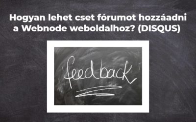 Hogyan lehet cset fórumot hozzáadni a Webnode weboldalhoz? (DISQUS)
