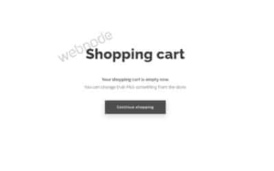 How to redirect “Continue shopping” button in cart in Webnode e-shop to OWN URL?