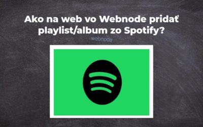 Ako na web vo Webnode pridať playlist/album zo Spotify?