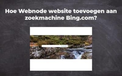 Hoe Webnode website toevoegen aan zoekmachine Bing.com?