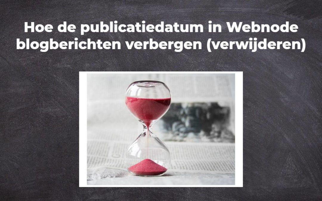 Hoe de publicatiedatum in Webnode blogberichten verbergen (verwijderen)