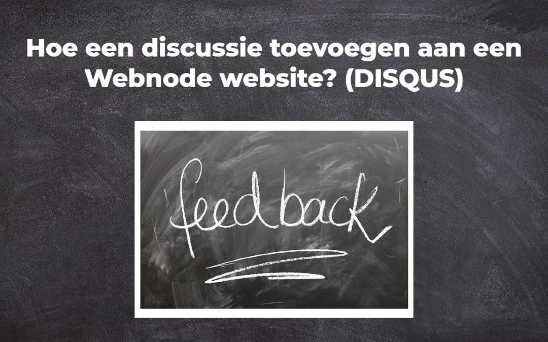Hoe een discussie toevoegen aan een Webnode website? (DISQUS)