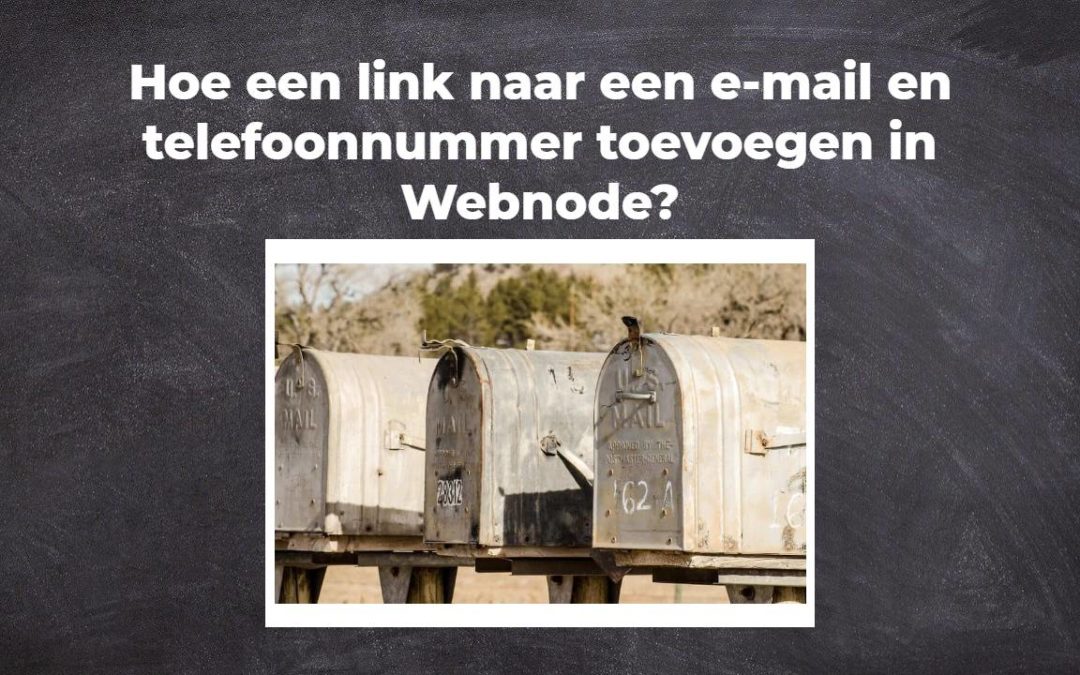 Hoe een link naar een e-mail en telefoonnummer toevoegen in Webnode?