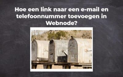 Hoe een link naar een e-mail en telefoonnummer toevoegen in Webnode?