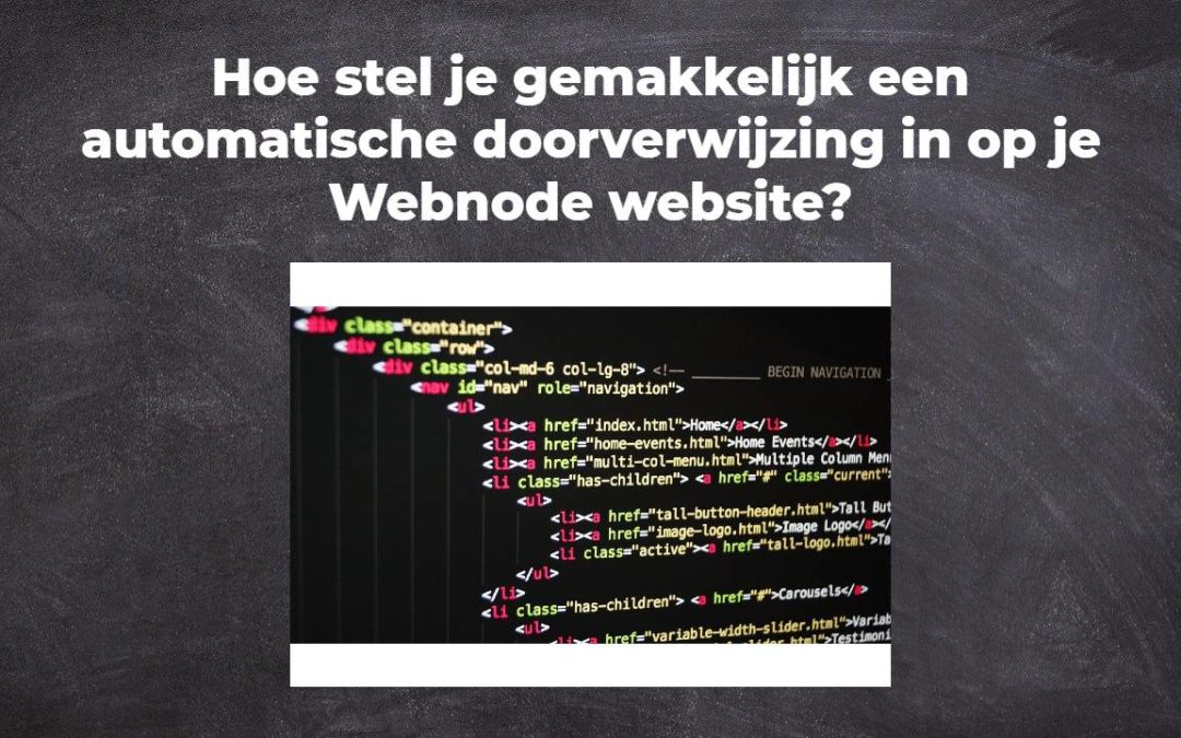 Hoe stel je gemakkelijk een automatische doorverwijzing in op je Webnode website?