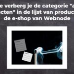 Hoe verberg je de categorie "alle producten" in de lijst van producten in de e-shop van Webnode