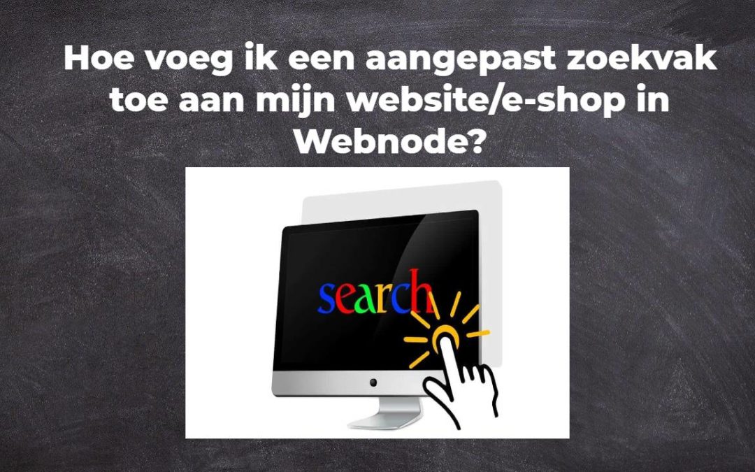 Hoe voeg ik een aangepast zoekvak toe aan mijn website/e-shop in Webnode?