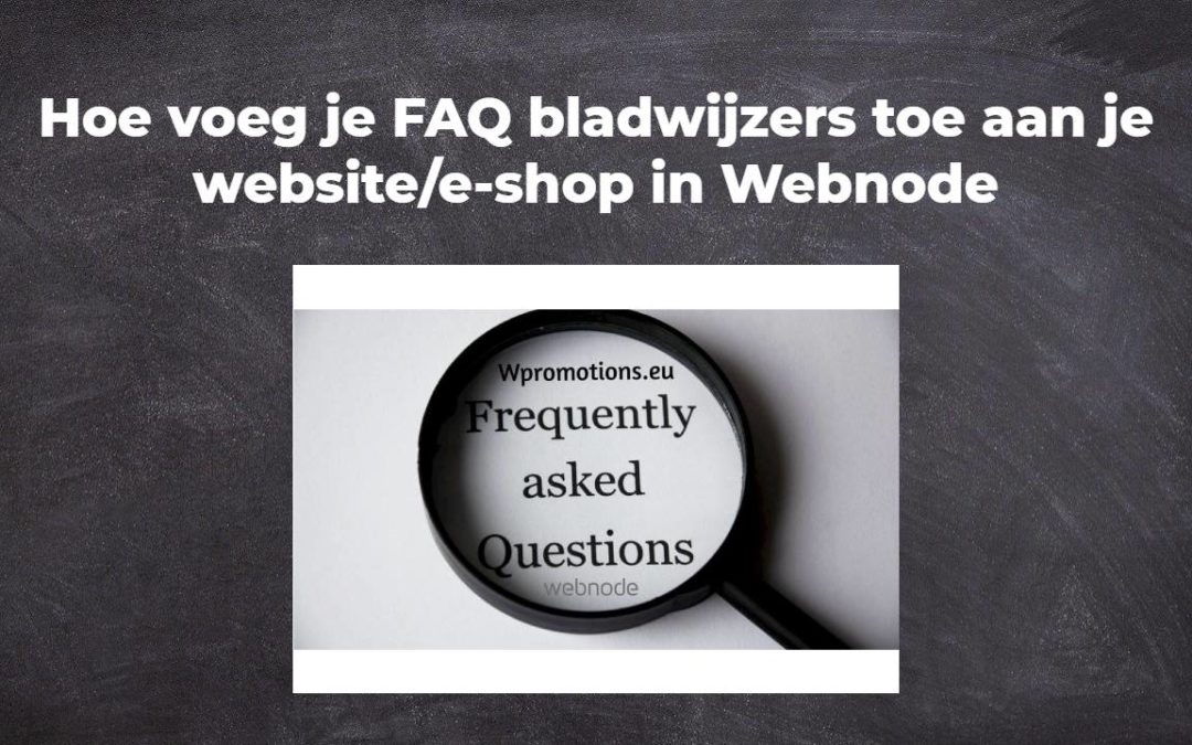 Hoe voeg je FAQ bladwijzers toe aan je website/e-shop in Webnode