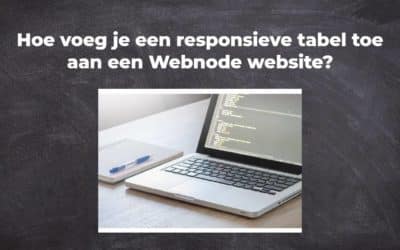 Hoe voeg je een responsieve tabel toe aan een Webnode website?