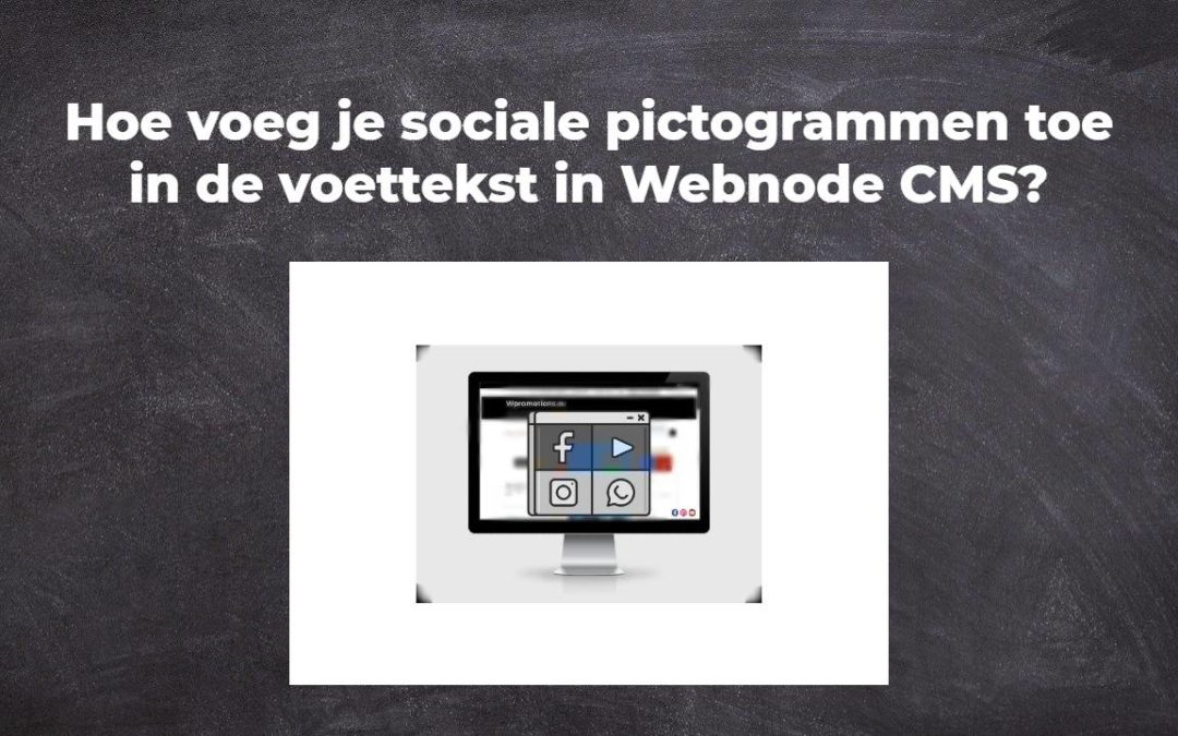 Hoe voeg je sociale pictogrammen toe in de voettekst in Webnode CMS?