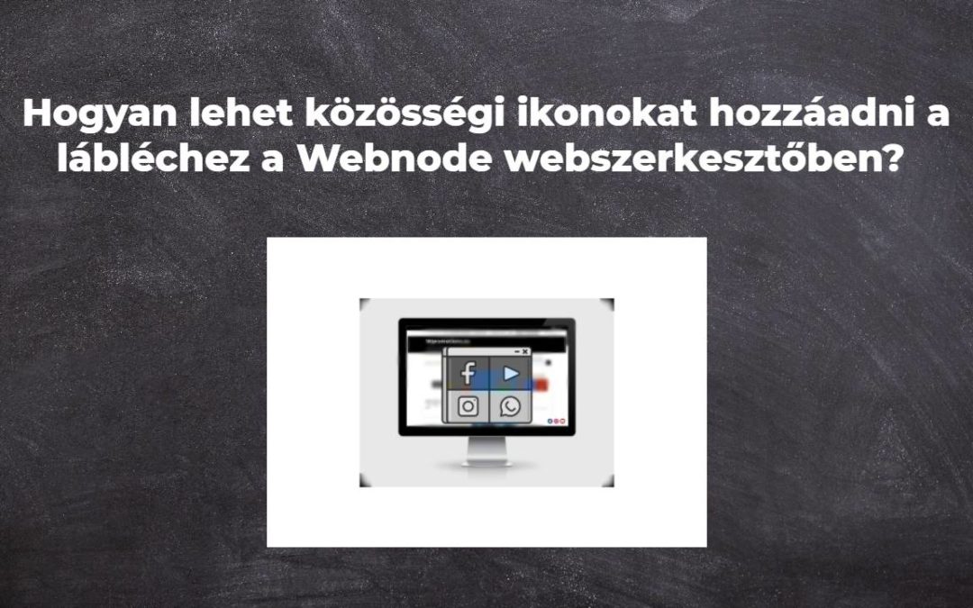 Hogyan lehet közösségi ikonokat hozzáadni a lábléchez a Webnode webszerkesztőben?