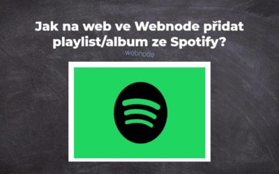 Jak na web ve Webnode přidat playlist/album ze Spotify?