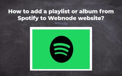 How to add a playlist or album from Spotify to the Webnode website?