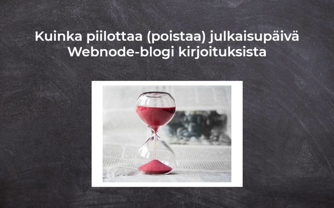 Kuinka piilottaa (poistaa) julkaisupäivä Webnode-blogi kirjoituksista