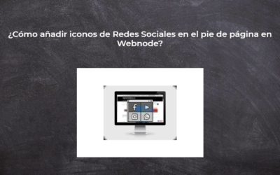 ¿Cómo añadir iconos de Redes Sociales en el pie de página en Webnode?