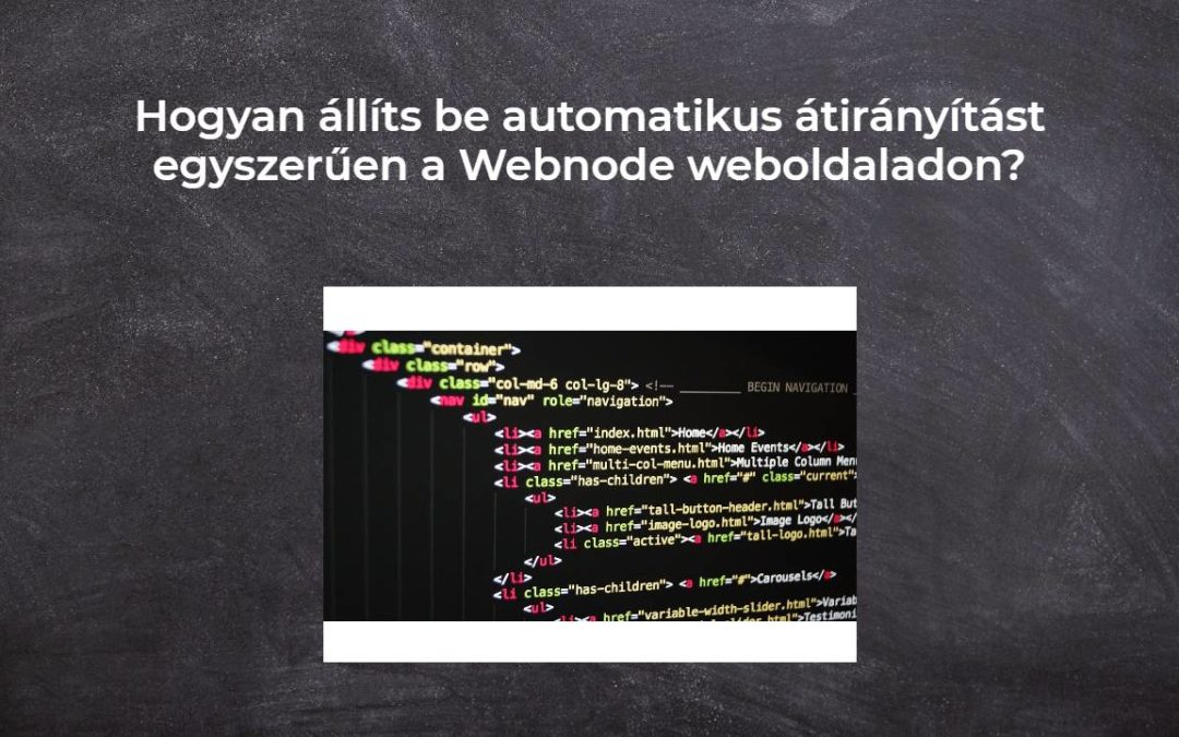 Hogyan állíts be automatikus átirányítást egyszerűen a Webnode weboldaladon?