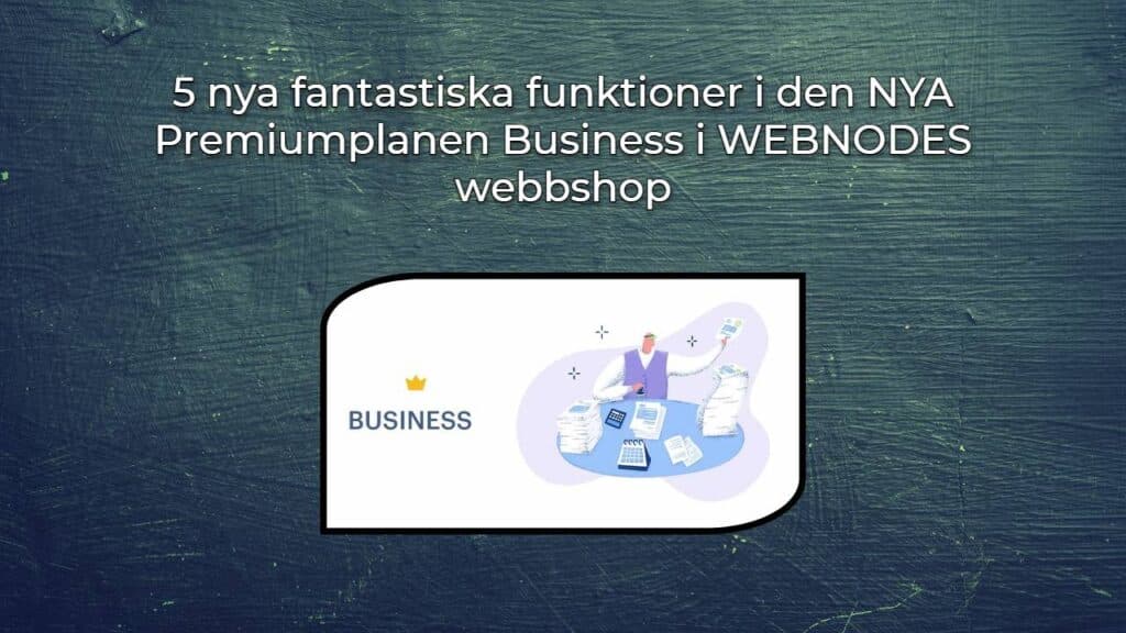 GRANSKNING AV EN WEBBSHOP MED PREMIUM BUSINESS HOS WEBNODE
