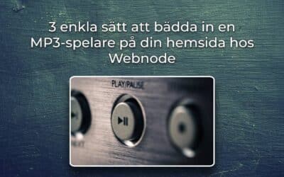 3 enkla sätt att bädda in en MP3-spelare på din hemsida hos Webnode