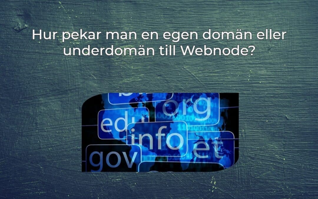 Hur pekar man en egen domän eller underdomän till Webnode? Ange enkelt DNS-poster