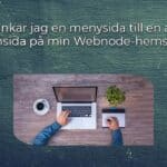 Hur länkar jag en menysida till en annan hemsida på min Webnode-hemsida?