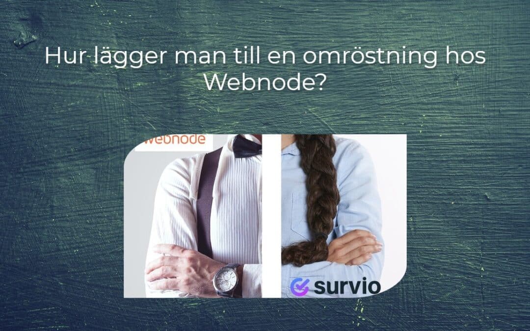 Hur lägger man till en omröstning hos Webnode?