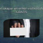 Hur man skapar en enkel visitkortshemsida GRATIS