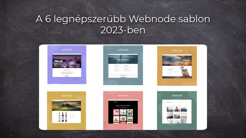 A 6 legnépszerűbb Webnode sablon 2023-ben