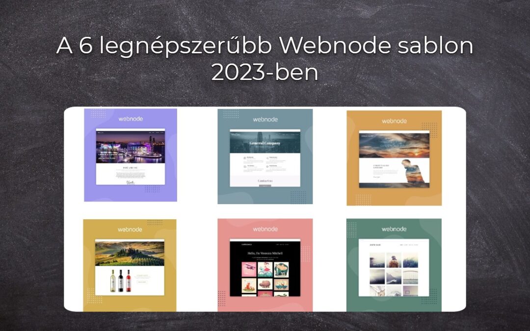 A 6 legnépszerűbb Webnode sablon 2023-ben