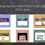 A 6 legnépszerűbb Webnode sablon 2023-ben