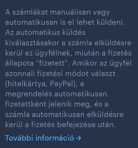 Automatikus számlázás