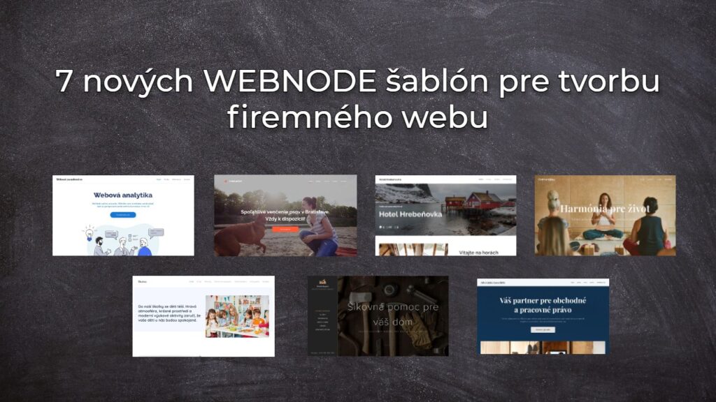 7 nových šablón pre tvorbu firemného webu