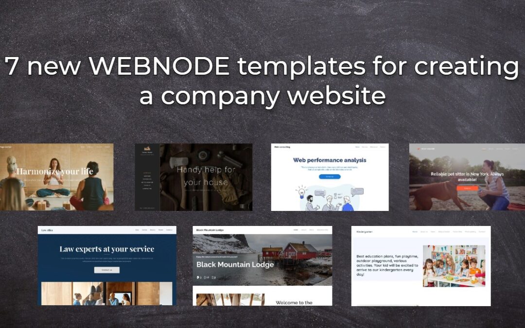 7 new WEBNODE templates for creating a company website