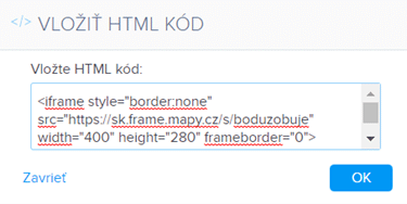 html kód nastavení