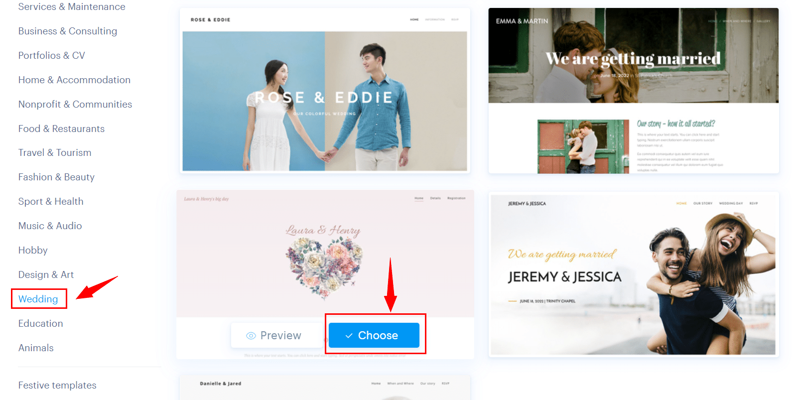 How to create a wedding website? - 4. step