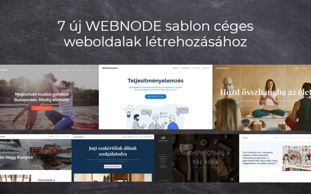 7 új WEBNODE sablon céges weboldalak létrehozásához