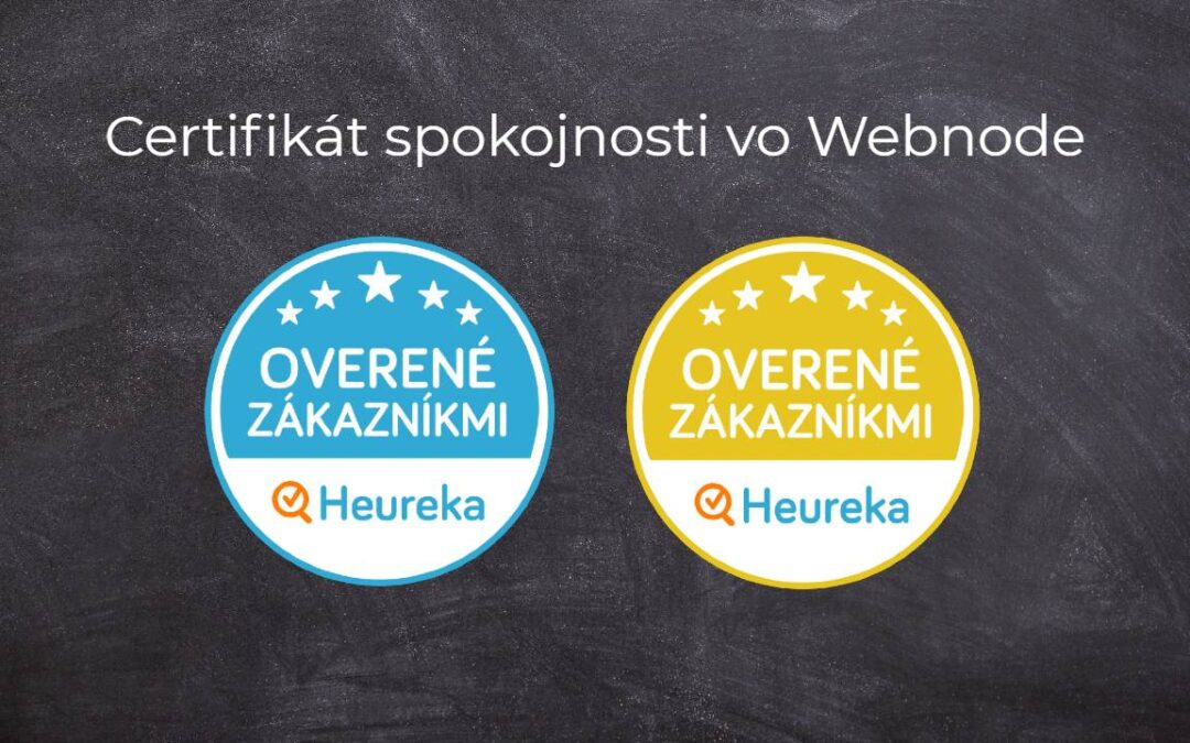 Ako pridať certifikát “Overené zákazníkmi” vo Webnode?