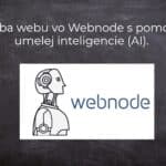 Tvorba webu vo Webnode s pomocou umelej inteligencie (AI).