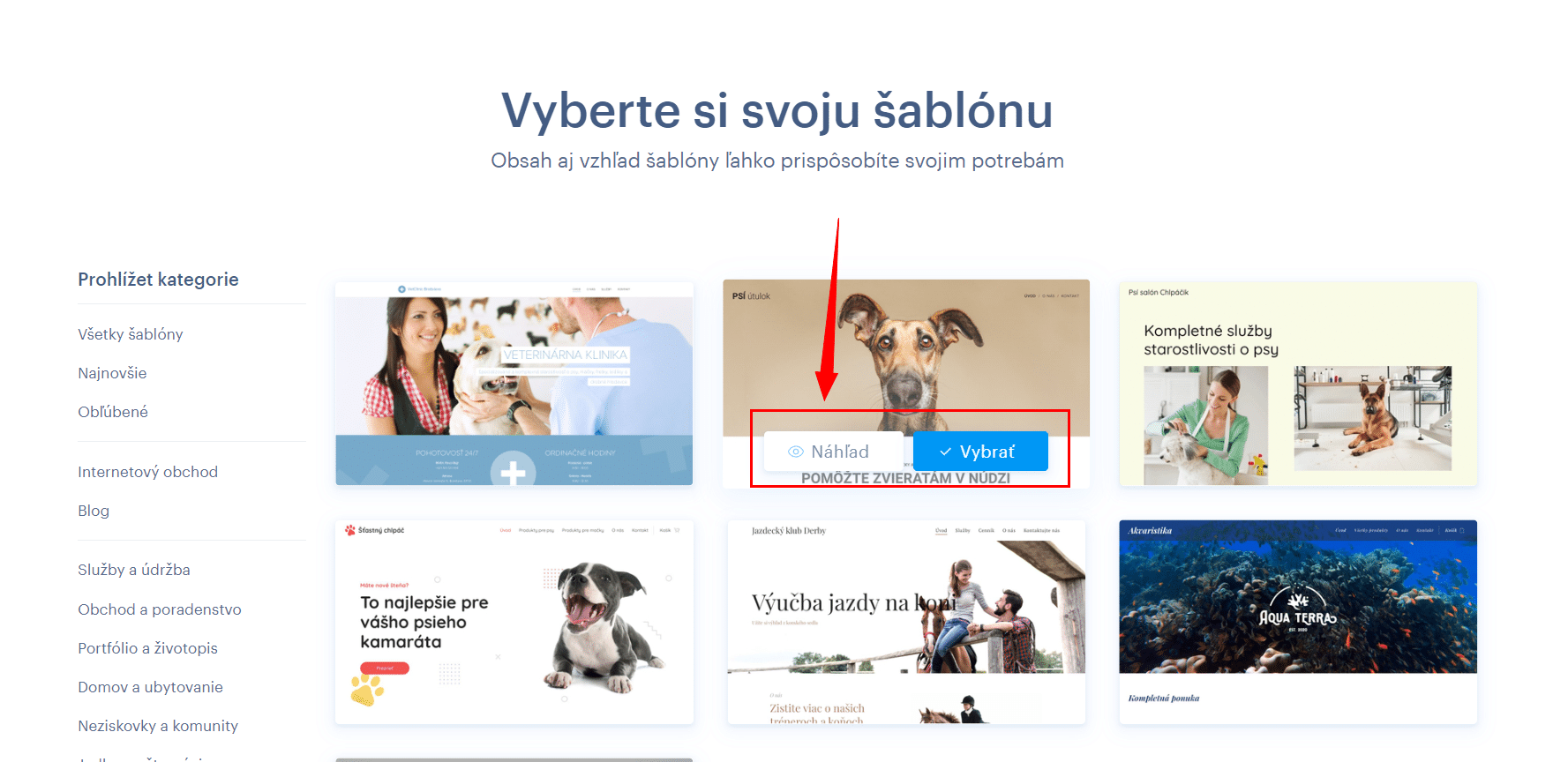 Ako vytvoriť web pre chovateľskú stanicu - 5. krok