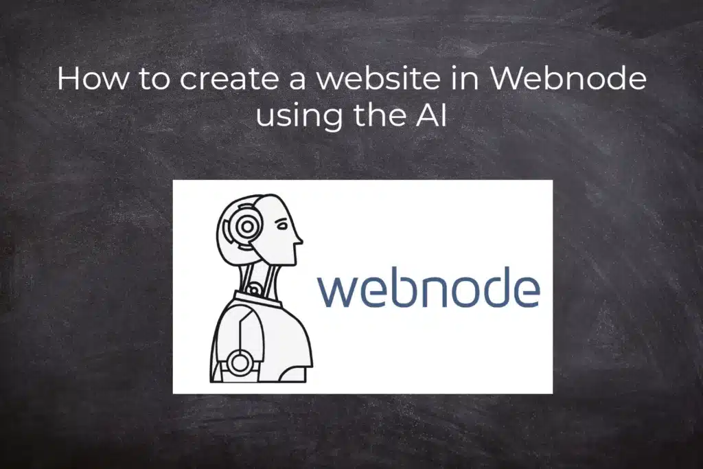 How to create a website in Webnode using the AI?