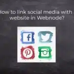 How to link social media with a website in Webnode?